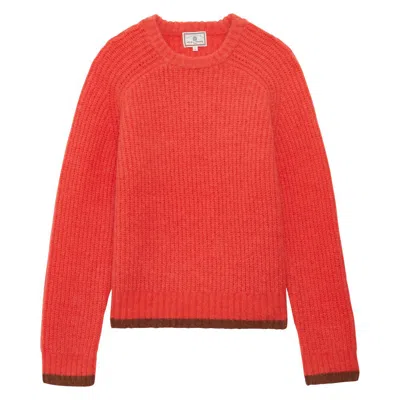 Ines De La Fressange Pull Elton En Maille Mohair In Orange