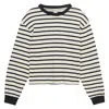 Ines De La Fressange Horizontal Stripe Long-sleeve T-shirt In Blue