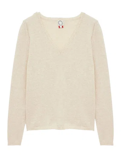 Ines De La Fressange Pull Morgane Laine Et Cachemire Beige
