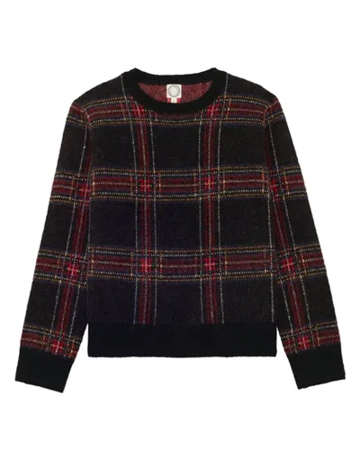 Ines De La Fressange Pull Ulysse Motif Jacquard Noir In Black