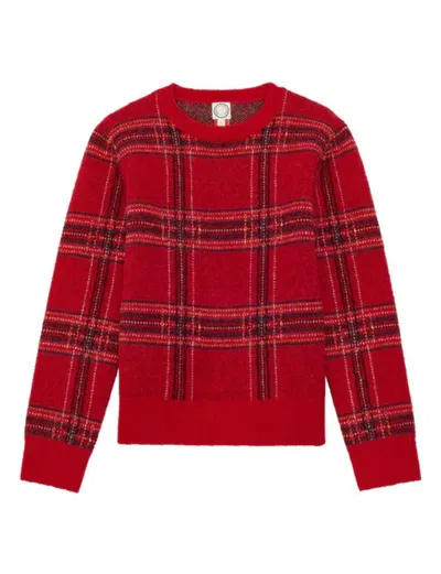 Ines De La Fressange Pull Ulysse Motif Jacquard Rouge In Red