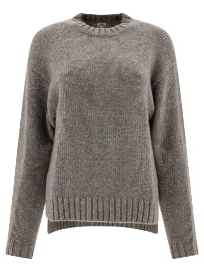 Ines De La Fressange Regular Fit Long Sleeve Sweater In Gray
