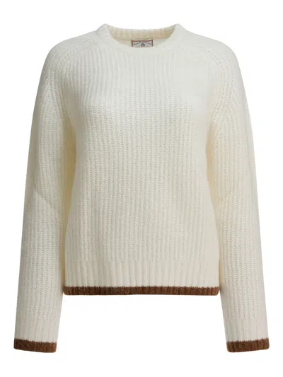 INES DE LA FRESSANGE RIBBED CONTRAST-TRIM SWEATER