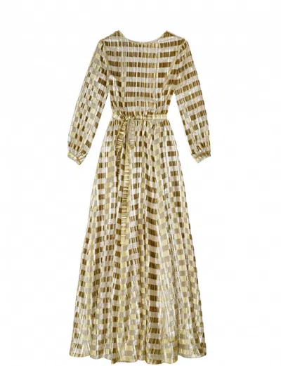 Ines De La Fressange Robe Adele  Velours Et Lurex Gold