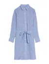 Ines De La Fressange Robe Amour Lin Bleu