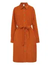 Ines De La Fressange Robe Amour Orange En Velours