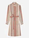 Ines De La Fressange Robe Amour Rayée Camel