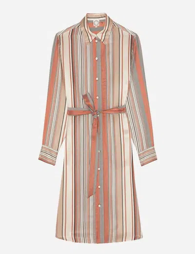 Ines De La Fressange Robe Amour Rayée Camel