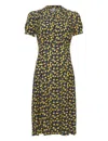 Ines De La Fressange Robe Angèle Imprimé Lemon-navy