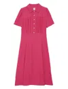 Ines De La Fressange Robe Angèle Tissu Imprimé Rose
