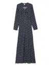 Ines De La Fressange Robe Ariel Imprimé Bleu In Blue