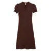 Ines De La Fressange Robe Cerise Fluide In Brown