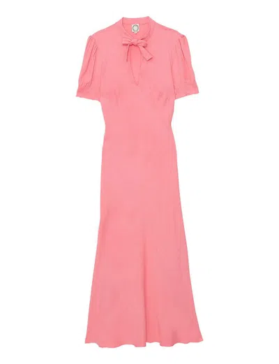 Ines De La Fressange Robe Cerise Longue Rose
