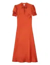 Ines De La Fressange Robe Cerise Orange Brûlé