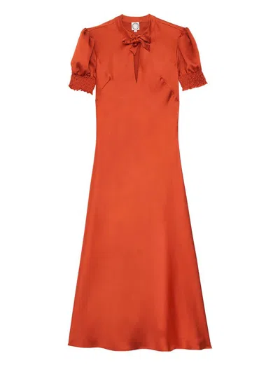 Ines De La Fressange Robe Cerise Orange Brûlé