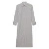 Ines De La Fressange Robe Douglas En Coton Bleue À Rayures Épaisses In Multi