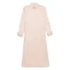 Ines De La Fressange Robe Douglas En Lin Et Viscose Rose Pâle In Neutral