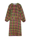 Ines De La Fressange Robe Flora En Soie Mascarade Vert