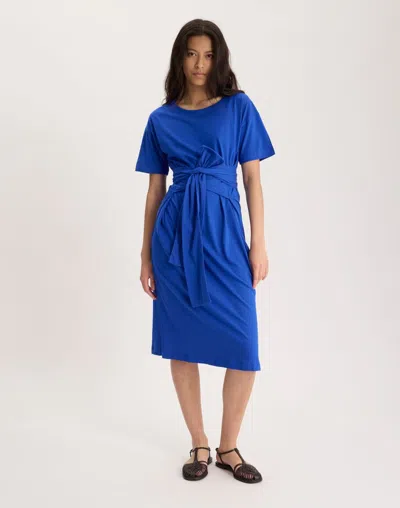 Ines De La Fressange Robe Jeanette En Coton In Blue