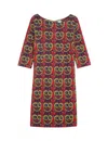 Ines De La Fressange Robe Justine Imprimé Mascarade Vert
