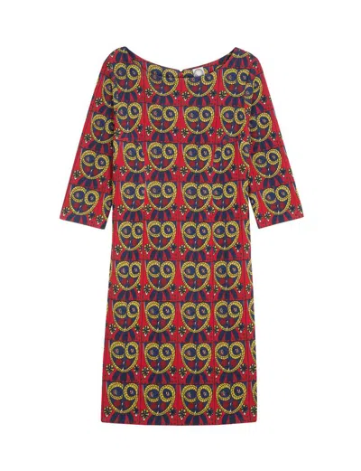 Ines De La Fressange Robe Justine Imprimé Mascarade Vert