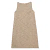Ines De La Fressange Robe Madeleine En Coton Mélangé Dorée In Brown