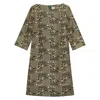 Ines De La Fressange Robe Megan En Coton Brodé Verte