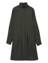 Ines De La Fressange Robe Monica En Lin Vert Foncé