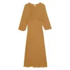 Ines De La Fressange Robe Natalia  Camel In Yellow