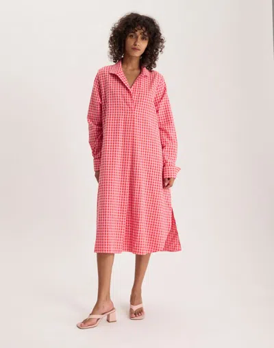 Ines De La Fressange Robe Noella En Coton In Pink