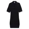 Ines De La Fressange Robe Océane En Coton Marine À Rayures