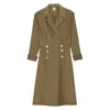Ines De La Fressange Robe Portefeuille Namo En Coton In Brown