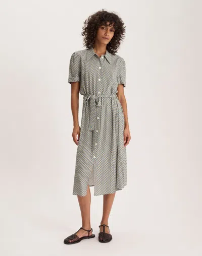 Ines De La Fressange Robe Sacha En Viscose In Gray