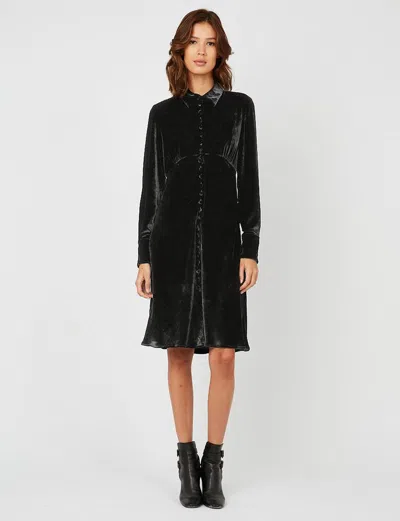Ines De La Fressange Robe Thaïs Velours Noir