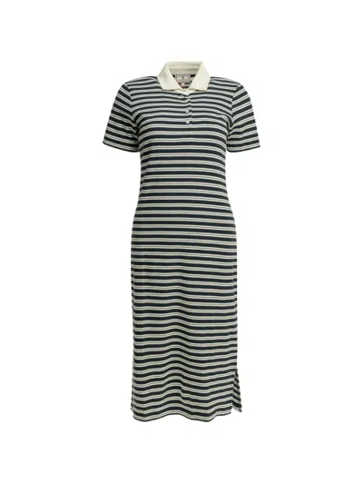 Ines De La Fressange Dress Polo Collar Short Sleeves Side Slit In Black