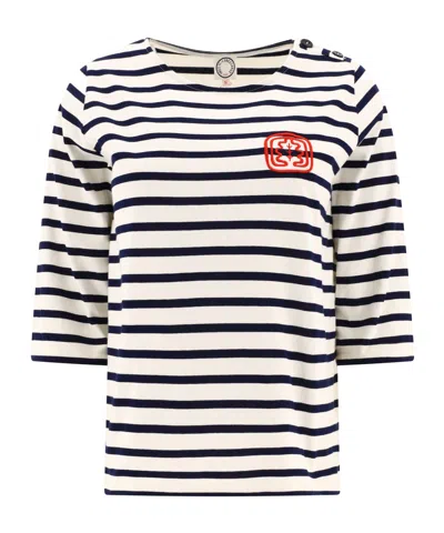 INES DE LA FRESSANGE ROUND NECK STRIPED T-SHIRT