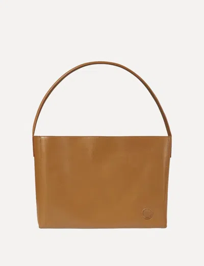 Ines De La Fressange Sac Cabas Cuir Léonore Grand Format Camel In Brown