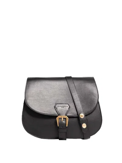 Ines De La Fressange Sac Flâneur Cuir Noir In Black