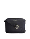 Ines De La Fressange Sac Marcia Grand Modèle Noir Piping Navy