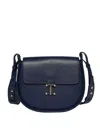 Ines De La Fressange Sac Senda Cuir Bleu Nuit