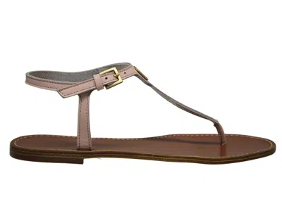 Ines De La Fressange Sandales Plates Cuir Nude