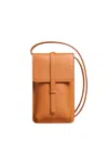 Ines De La Fressange Smartphone Bag Léonore Cuir Camel