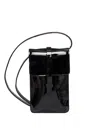 Ines De La Fressange Smartphone Bag Léonore Cuir Glacé Noir