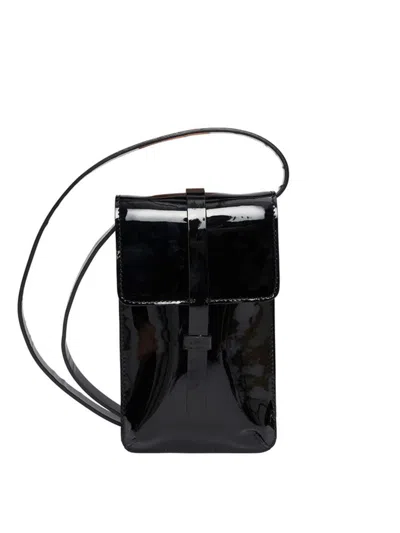 Ines De La Fressange Smartphone Bag Léonore Cuir Glacé Noir