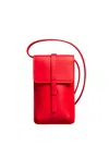 Ines De La Fressange Smartphone Bag Léonore Cuir Rouge