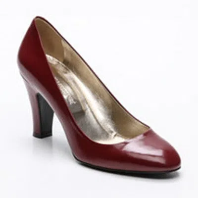 Ines De La Fressange Soulier Jacqueline Cuir De Chevreau Bordeaux Glacé
