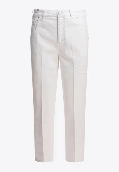 Ines De La Fressange Straight-leg Washed Jeans In White