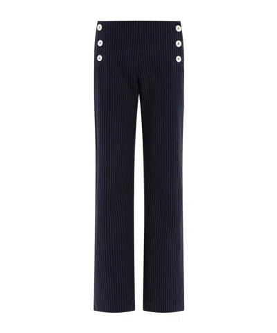 INES DE LA FRESSANGE INES DE LA FRESSANGE PINSTRIPE WIDE LEG PANTS