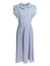 Ines De La Fressange Light Blue Cotton Dress In Blue