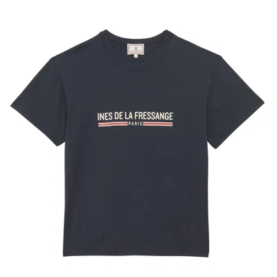 Ines De La Fressange T-shirt Maxence En Coton Avec Logo In Blue